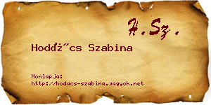 Hodács Szabina névjegykártya