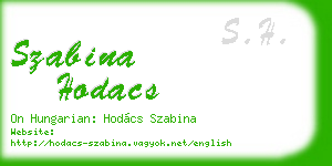 szabina hodacs business card