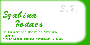 szabina hodacs business card